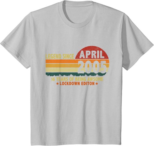 16. Geburtstag Lockdown Vintage Legend Seit April 2005 T-Shirt