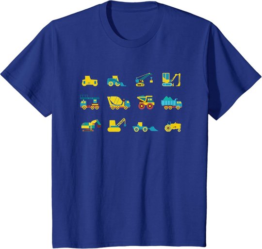 Kinder Kleinkinder Junge Bagger Fahrzeuge Baustelle T-Shirt