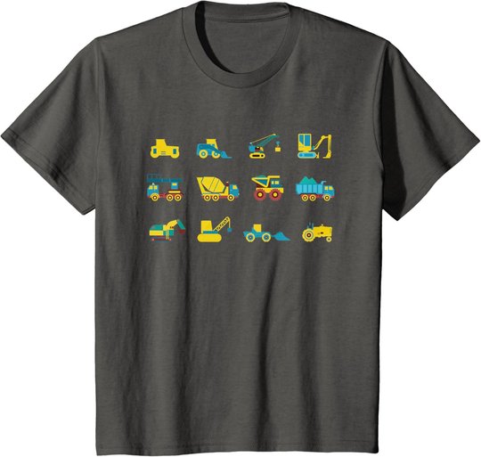Kinder Kleinkinder Junge Bagger Fahrzeuge Baustelle T-Shirt