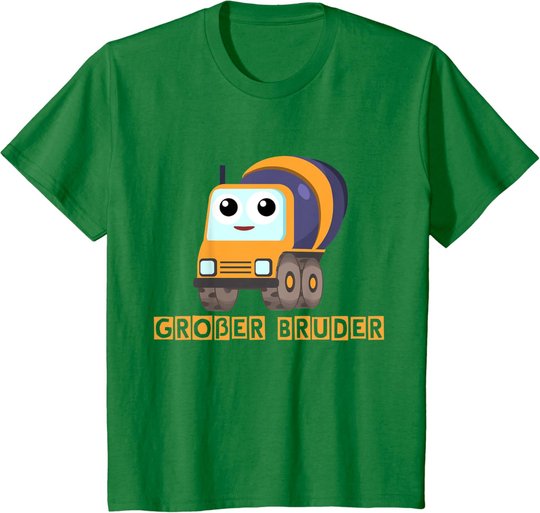 Kinder Großer Bruder Betonmischer Geschwister Geschenk Geburt T-Shirt