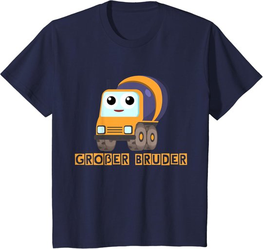 Kinder Großer Bruder Betonmischer Geschwister Geschenk Geburt T-Shirt