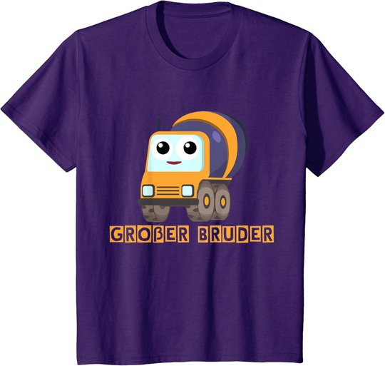 Kinder Großer Bruder Betonmischer Geschwister Geschenk Geburt T-Shirt