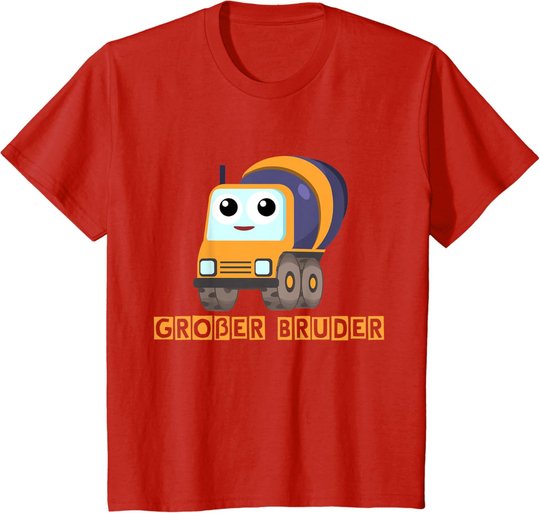 Kinder Großer Bruder Betonmischer Geschwister Geschenk Geburt T-Shirt