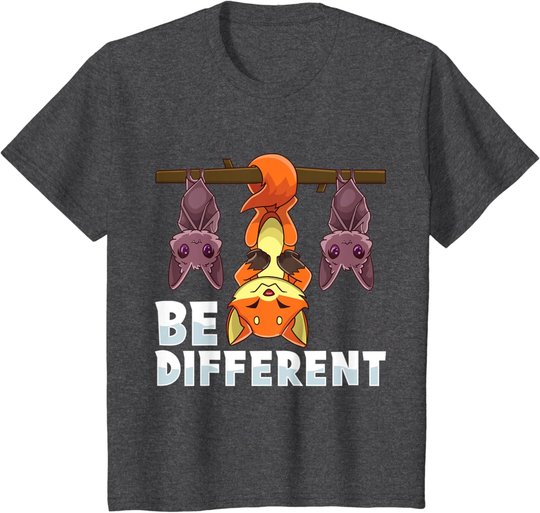 Anders Sein Be Different Fuchs Unter Fledermäusen Lustig T-Shirt