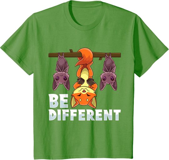 Anders Sein Be Different Fuchs Unter Fledermäusen Lustig T-Shirt