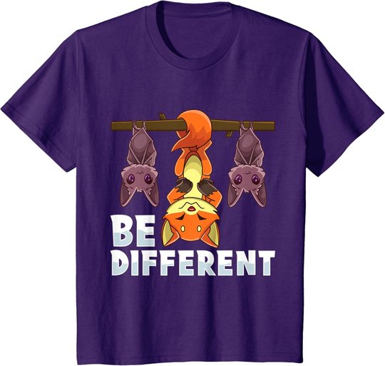 Anders Sein Be Different Fuchs Unter Fledermäusen Lustig T-Shirt