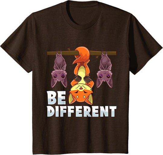 Anders Sein Be Different Fuchs Unter Fledermäusen Lustig T-Shirt