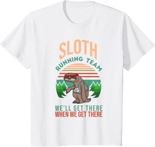 Retro Faultier I Joggen Laufen I Lustiges Vintage Faultier T-Shirt