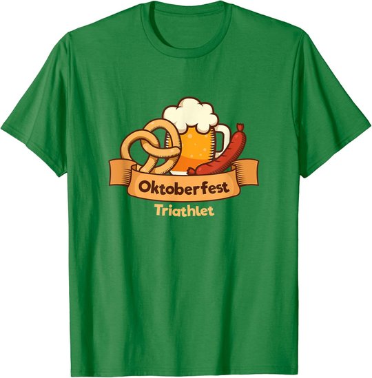 Herren Oktoberfest Outfit Brezel Bier Wurst Lederhose Dirndl Ersatz T-Shirt