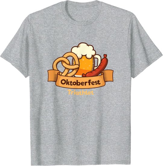 Herren Oktoberfest Outfit Brezel Bier Wurst Lederhose Dirndl Ersatz T-Shirt