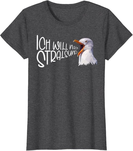 Stralsund Urlaub Ostsee Küste Möwe norddeutsch Möwen T-Shirt