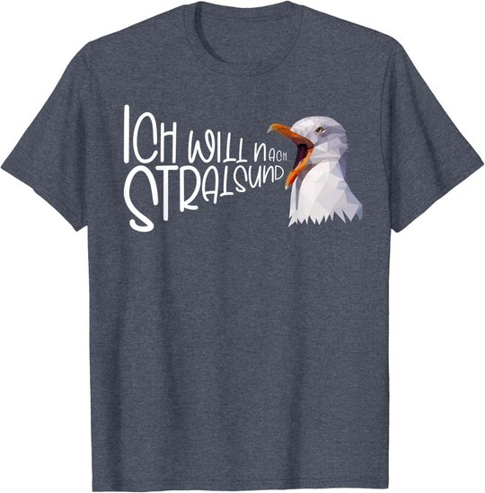 Stralsund Urlaub Ostsee Küste Möwe norddeutsch Möwen T-Shirt
