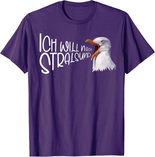 Stralsund Urlaub Ostsee Küste Möwe norddeutsch Möwen T-Shirt