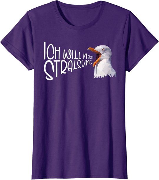 Stralsund Urlaub Ostsee Küste Möwe norddeutsch Möwen T-Shirt