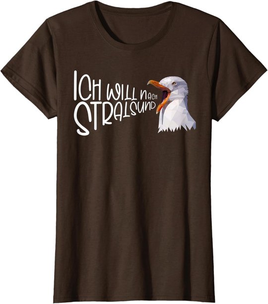 Stralsund Urlaub Ostsee Küste Möwe norddeutsch Möwen T-Shirt