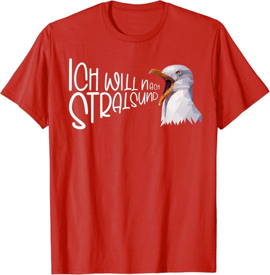 Stralsund Urlaub Ostsee Küste Möwe norddeutsch Möwen T-Shirt