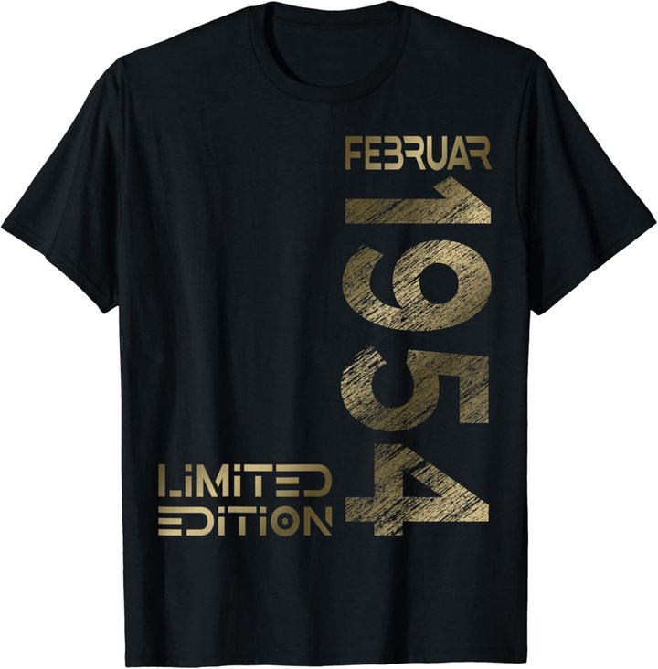 Februar 1954 Mann Frau 70. Geburtstag Limited Edition T-Shirt