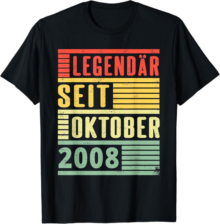 Legendary Since October 2008 11th Birthday Vintage T-Shirt