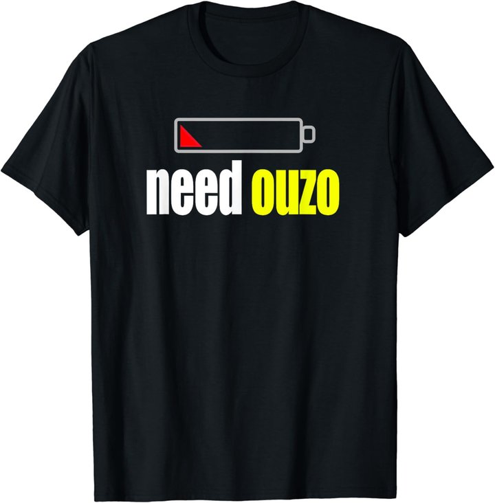 Funny Ouzo T-Shirt Für Griechisch Griechenland Pride Tee