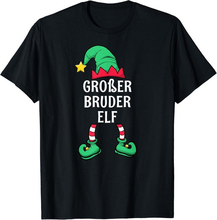 Big Brother Elf Partner Look Family Outfit Christmas T-Shirt