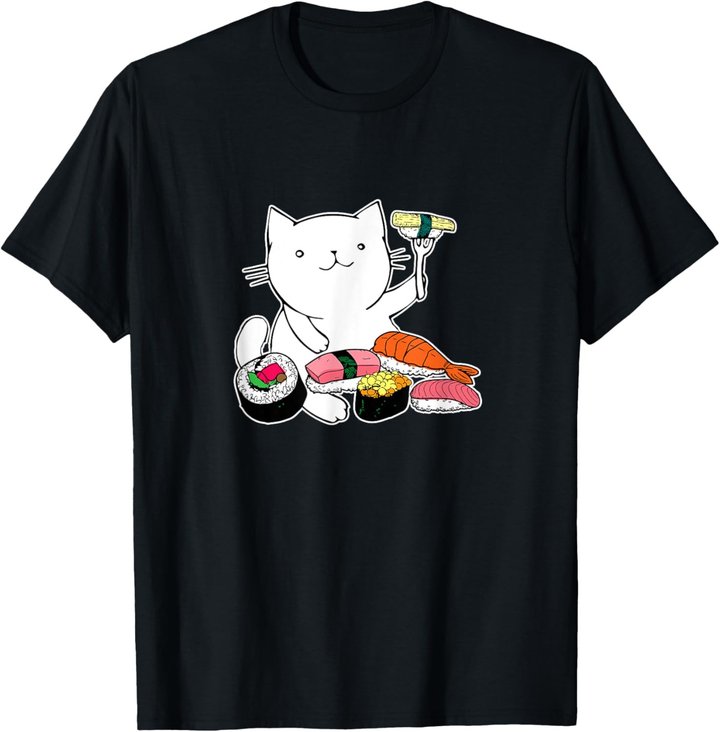 Süßes Sushi-Essen Katze T-Shirt