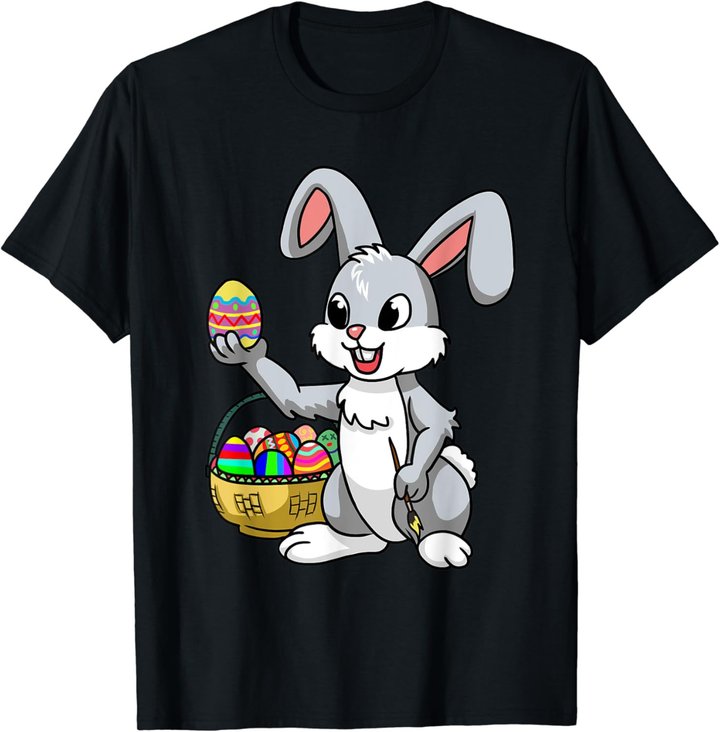 Osterhase Eier bemalen Kinder niedlich Hase Ostereier T-Shirt