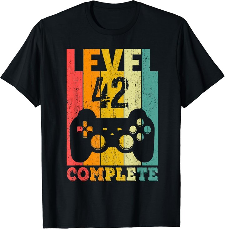 42. Geburtstag Mann Frau Level 42 Jahre Deko Party Geschenk T-Shirt