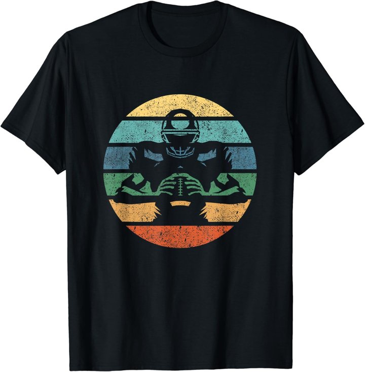 Retro American Football Spieler Vintage Sport T-Shirt