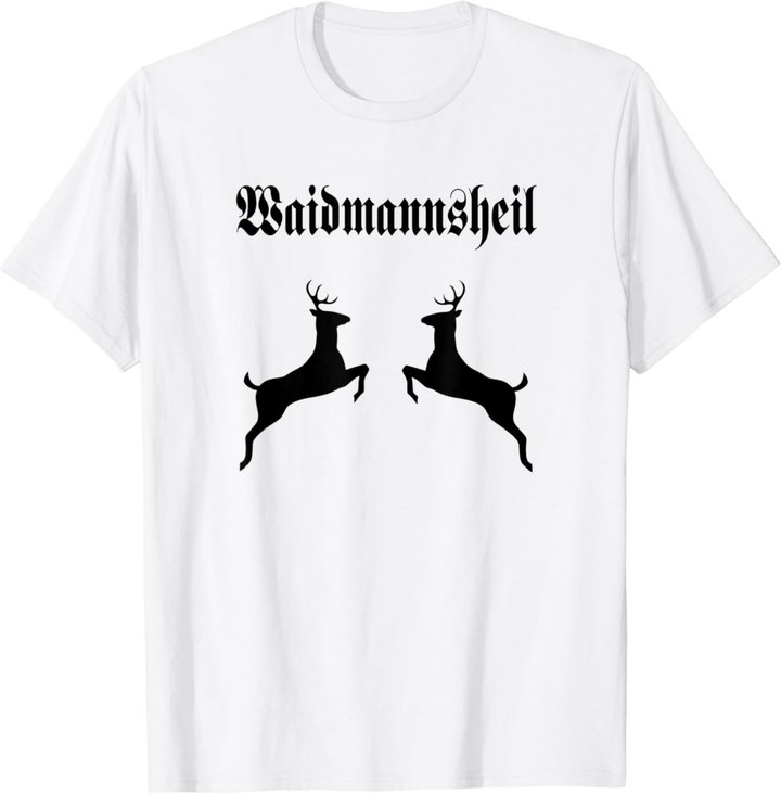 Jäger Jagd Wild Geweih Rotwild Dammwild Hirsch Reh Treibjagd T-Shirt