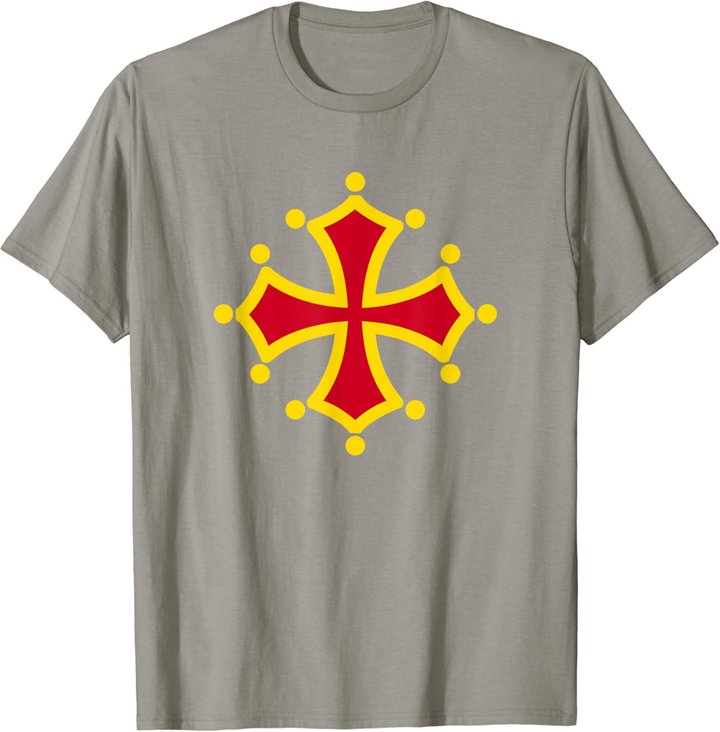 Flagge Midi-Pyrénées Okzitanien, für Herren und Damen T-Shirt