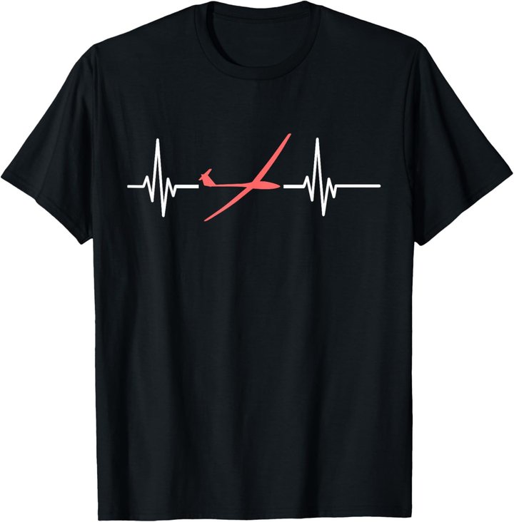 Herzschlag Modellflug Rc Flugzeug Flieger Lustiges Segelflug T-Shirt