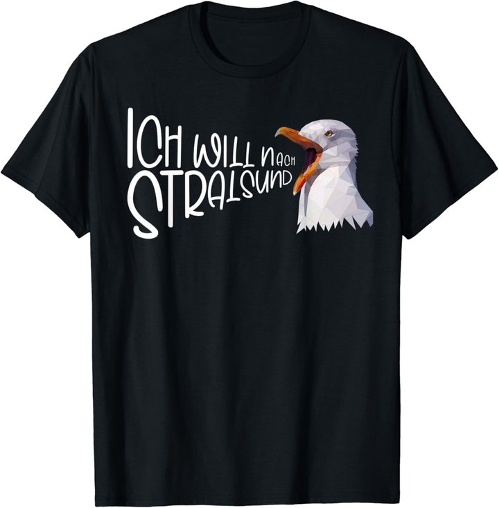 Stralsund Urlaub Ostsee Küste Möwe norddeutsch Möwen T-Shirt
