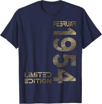 Februar 1954 Mann Frau 70. Geburtstag Limited Edition T-Shirt