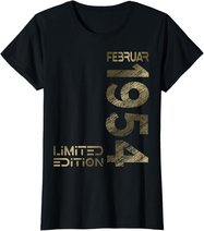 Februar 1954 Mann Frau 70. Geburtstag Limited Edition T-Shirt