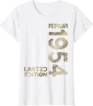 Februar 1954 Mann Frau 70. Geburtstag Limited Edition T-Shirt