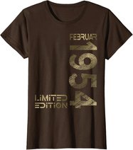 Februar 1954 Mann Frau 70. Geburtstag Limited Edition T-Shirt