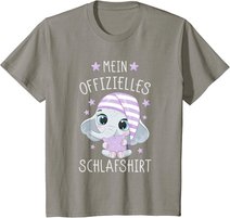 Schlafshirt Schlafanzug Pyjama Nachthemd Elefant T-Shirt