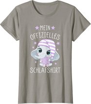 Schlafshirt Schlafanzug Pyjama Nachthemd Elefant T-Shirt