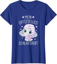 Schlafshirt Schlafanzug Pyjama Nachthemd Elefant T-Shirt