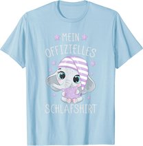 Schlafshirt Schlafanzug Pyjama Nachthemd Elefant T-Shirt