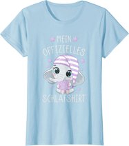 Schlafshirt Schlafanzug Pyjama Nachthemd Elefant T-Shirt