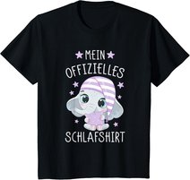 Schlafshirt Schlafanzug Pyjama Nachthemd Elefant T-Shirt