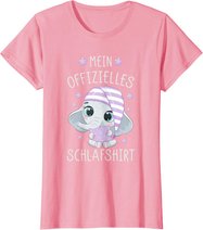 Schlafshirt Schlafanzug Pyjama Nachthemd Elefant T-Shirt