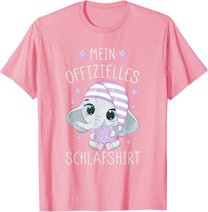Schlafshirt Schlafanzug Pyjama Nachthemd Elefant T-Shirt