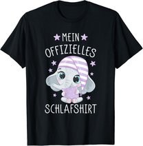 Schlafshirt Schlafanzug Pyjama Nachthemd Elefant T-Shirt