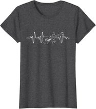 Geschenkidee Für Gitarristen - Herzschlag Gitarre T-Shirt