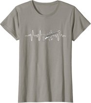 Geschenkidee Für Gitarristen - Herzschlag Gitarre T-Shirt