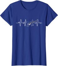 Geschenkidee Für Gitarristen - Herzschlag Gitarre T-Shirt