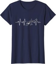 Geschenkidee Für Gitarristen - Herzschlag Gitarre T-Shirt