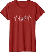 Geschenkidee Für Gitarristen - Herzschlag Gitarre T-Shirt